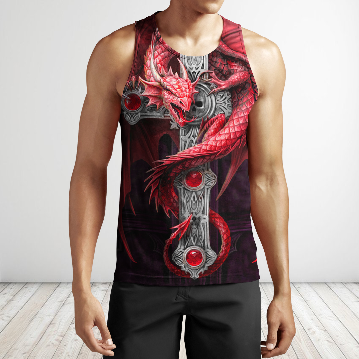Tattoo and Dungeon Dragon Hoodie T Shirt For Men and Women HAC090606-Apparel-NM-Tank Top-S-Vibe Cosy™