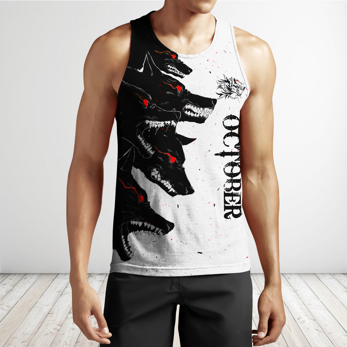 The Dark Wolf October 3D All Over Printed Unisex Deluxe Hoodie ML