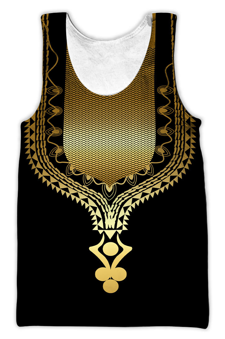 African Culture Dashiki Pattern Unisex Deluxe Hoodie ML