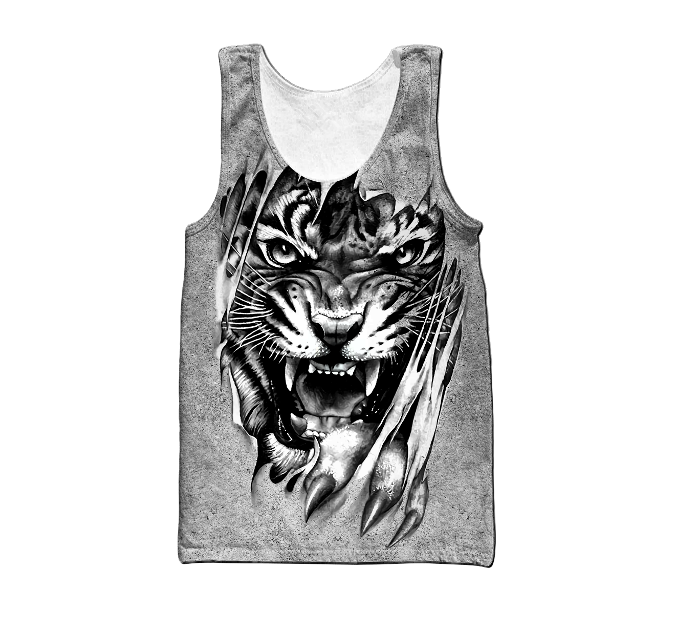 3D Tiger Tattoo Potrait  Over Printed Shirt for Men and Women