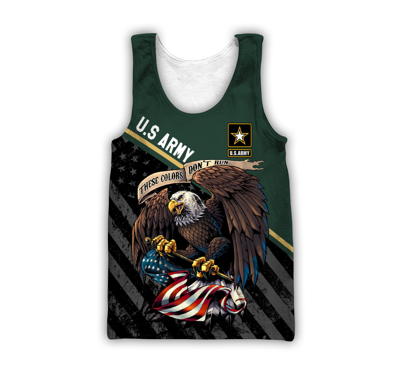 US Veteran Army Green 3D All Over Printed Shirts For Men And Women Proud Military