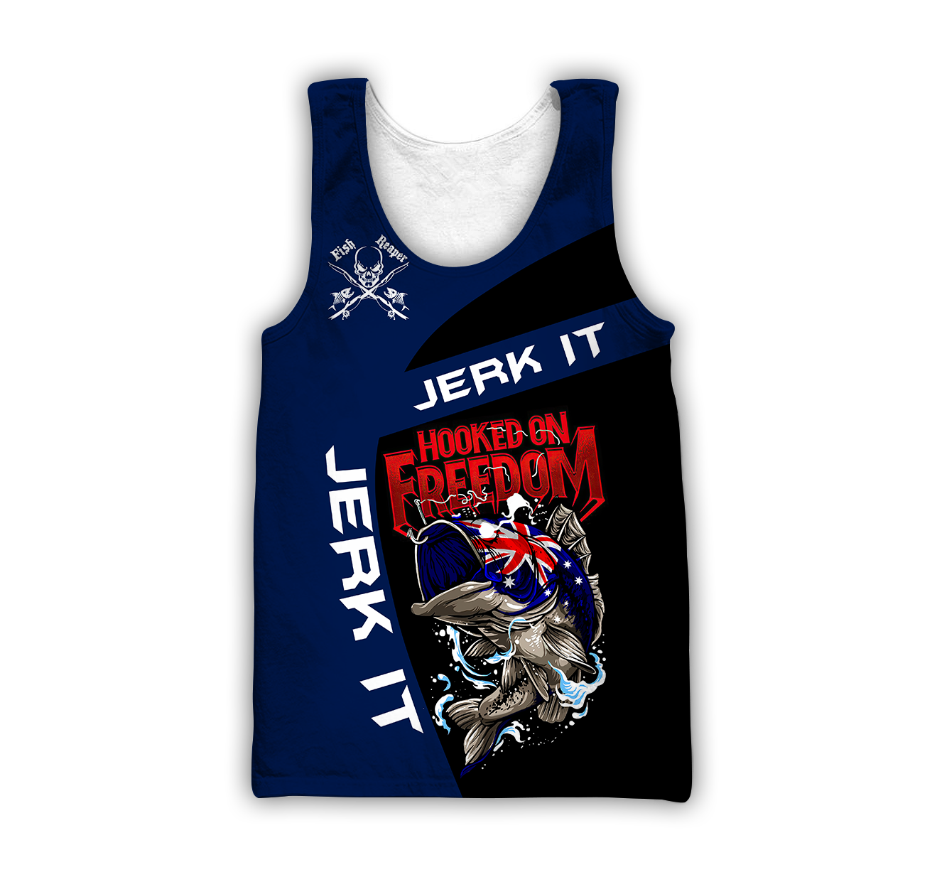 Tmarc Tee Hooked on Freedom Australia Fishing 3D printed shirts for men and women
