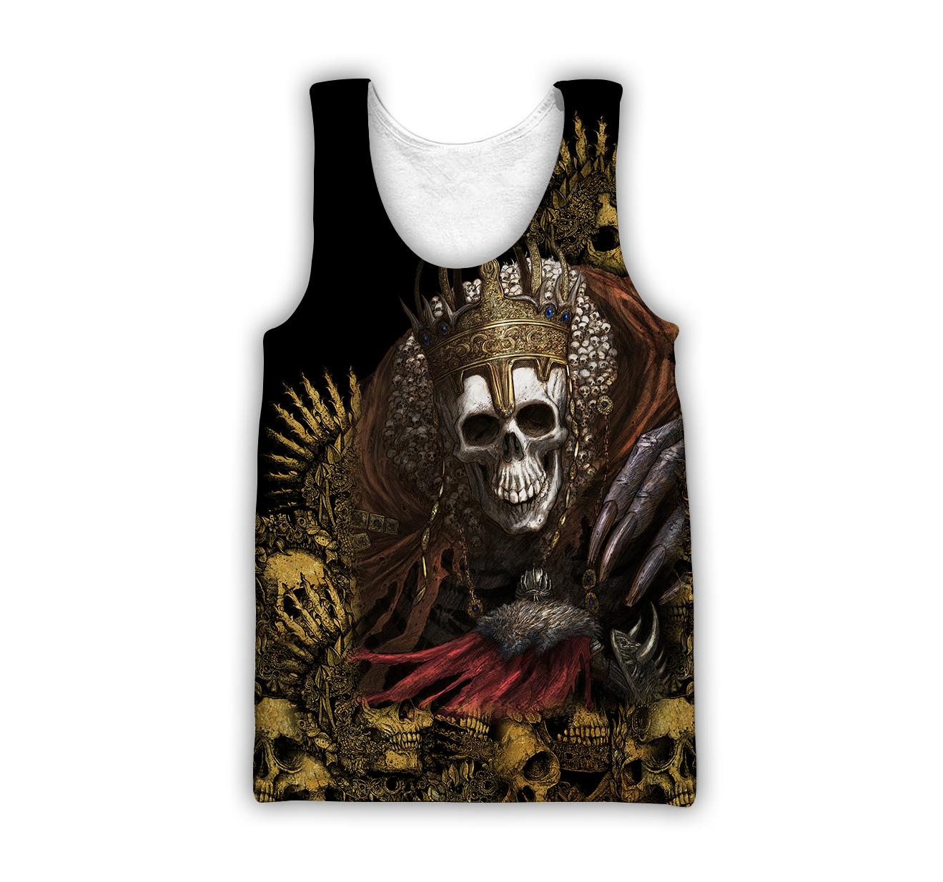 Unique Unisex All Over Printed King Skull Shirts MEI