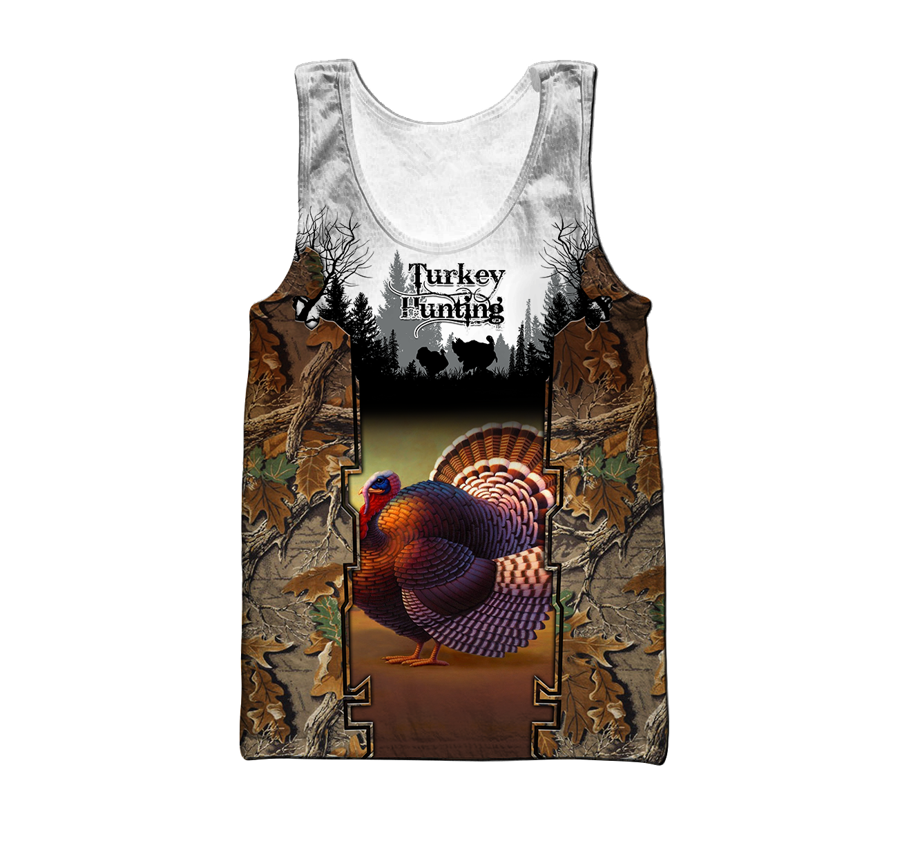 Camo Turkey Hunting Hoodie T-Shirt Sweatshirt for Men and Women Pi031202-Apparel-NM-Men's tank top-S-Vibe Cosy™