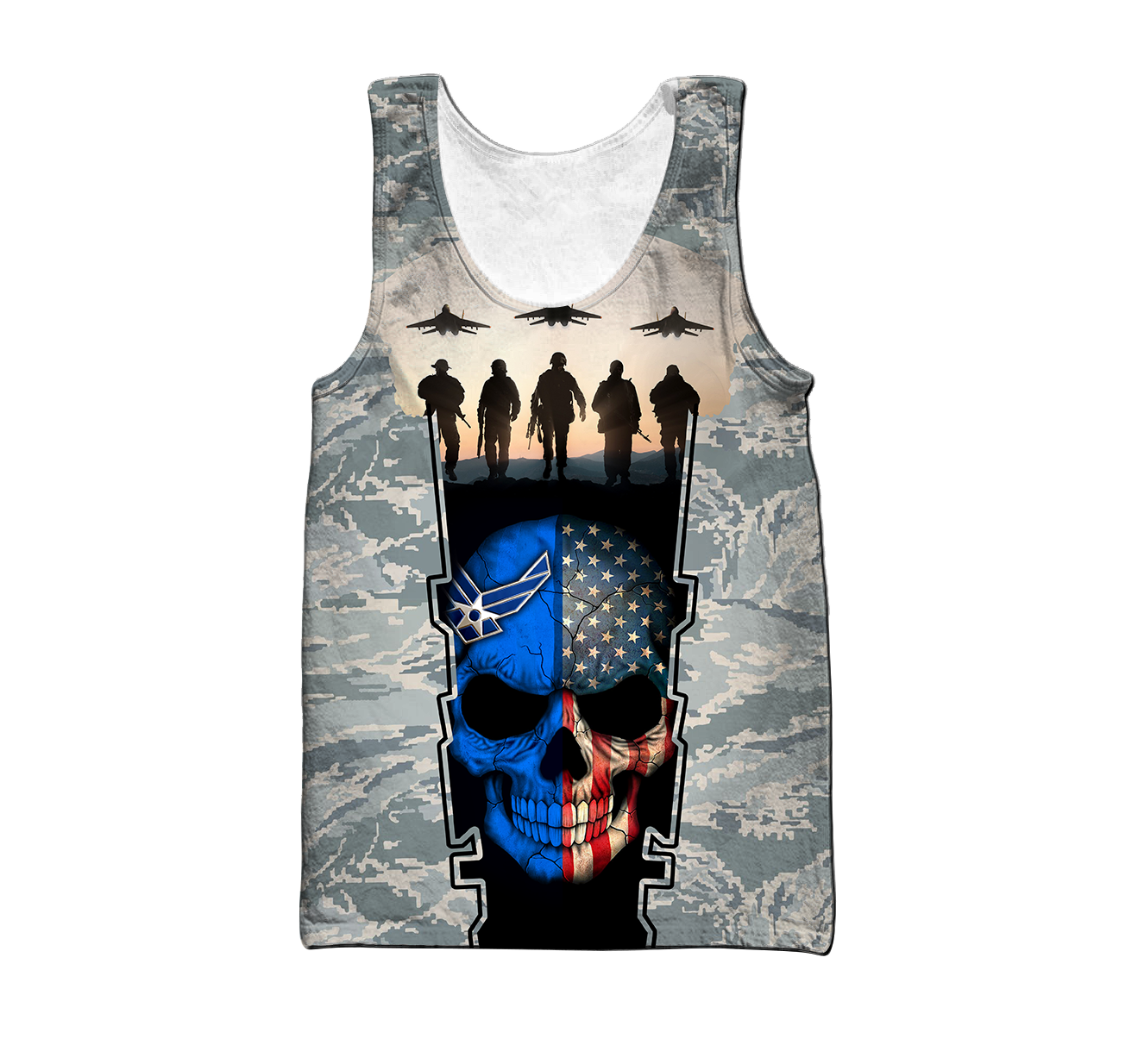 US Air Force skull 3d all over printed for man and women Pi270203 PL - Amaze Style™-Apparel