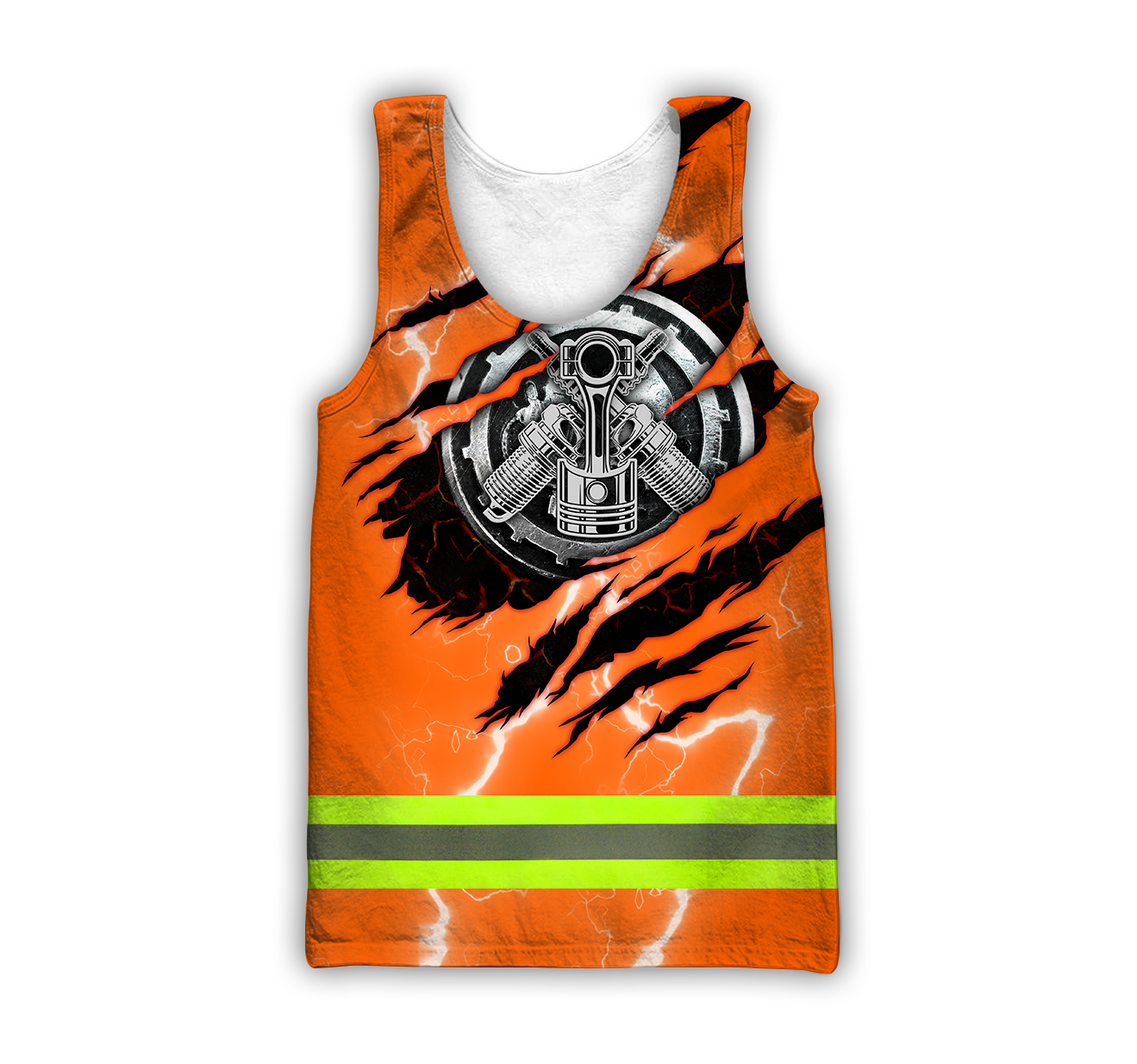 All Over Printed Mechanic Hoodie For Men and Women TN