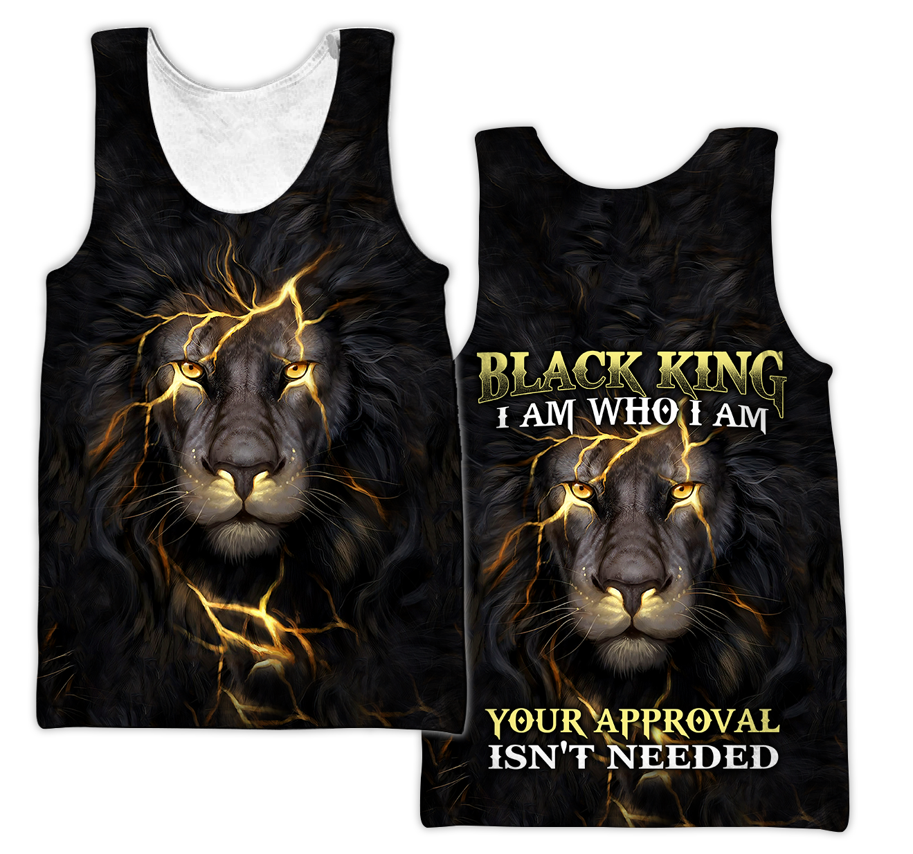 Black King-I Am Who I Am Christian Cross 3D All Over Printed Shirts For Men and Women Pi11062002