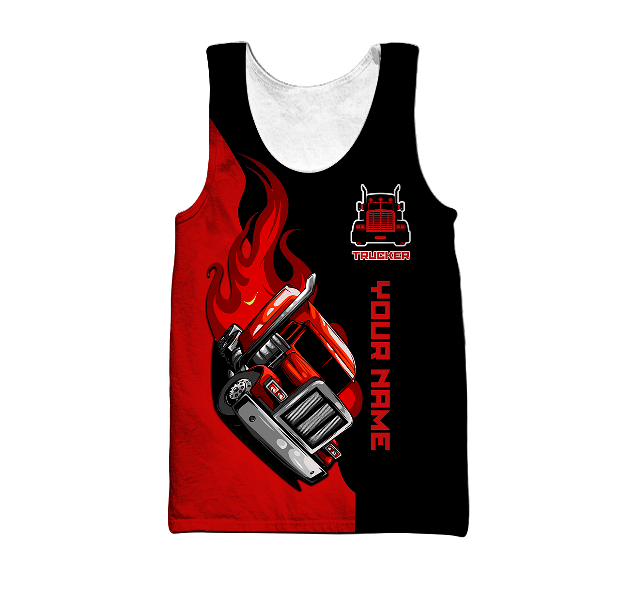 Truck Driver Customized Name 3D Unisex Shirts