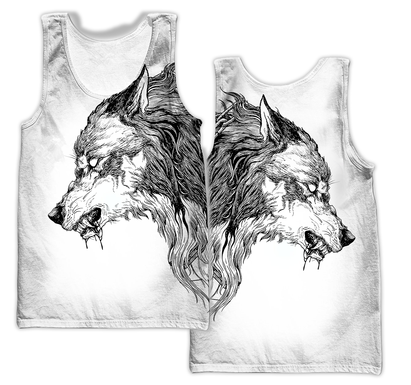 Tattoo Wolf Hoodie T Shirt For Men and Women HAC290501-NM