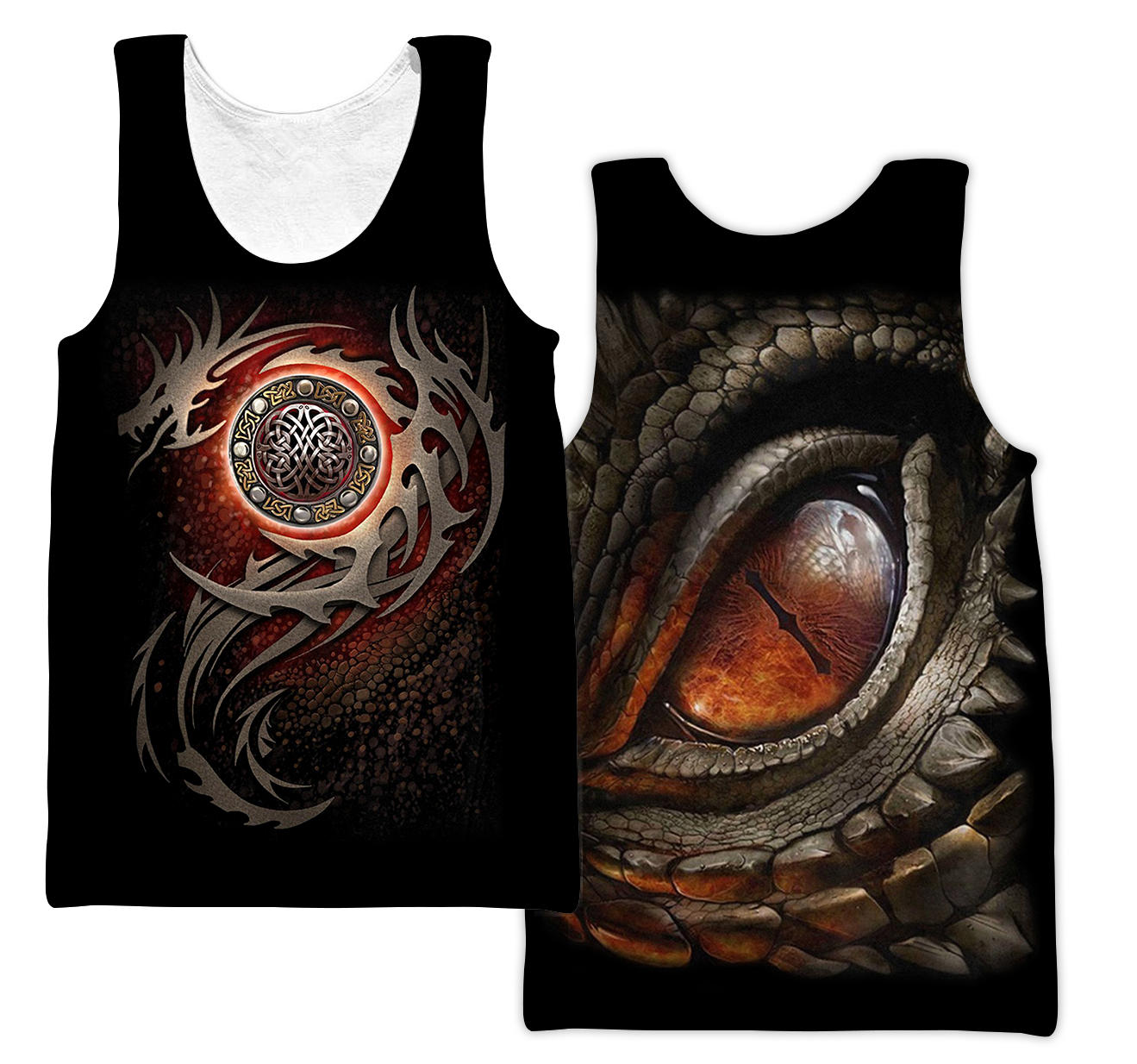 3D Armor Tattoo and Dungeon Dragon Hoodie Pi150101-Apparel-NM-Men's tank top-S-Vibe Cosy™