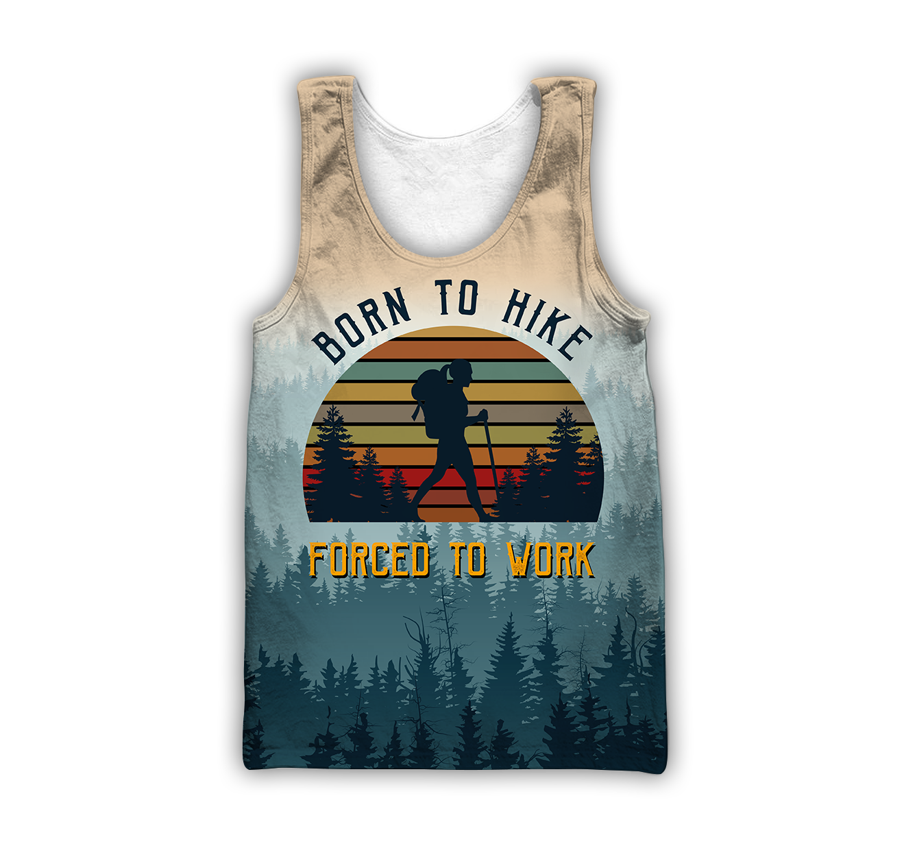 Hiking trails open Born to hike 3D all over printed shirts