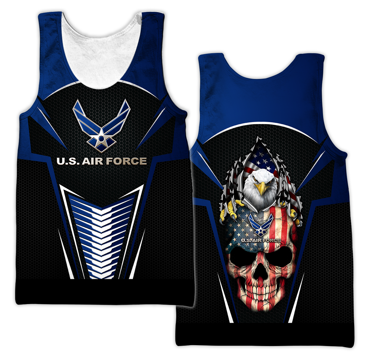 US AirForce skull 3d all over printed for man and women Pi270202 PL - Amaze Style™-Apparel