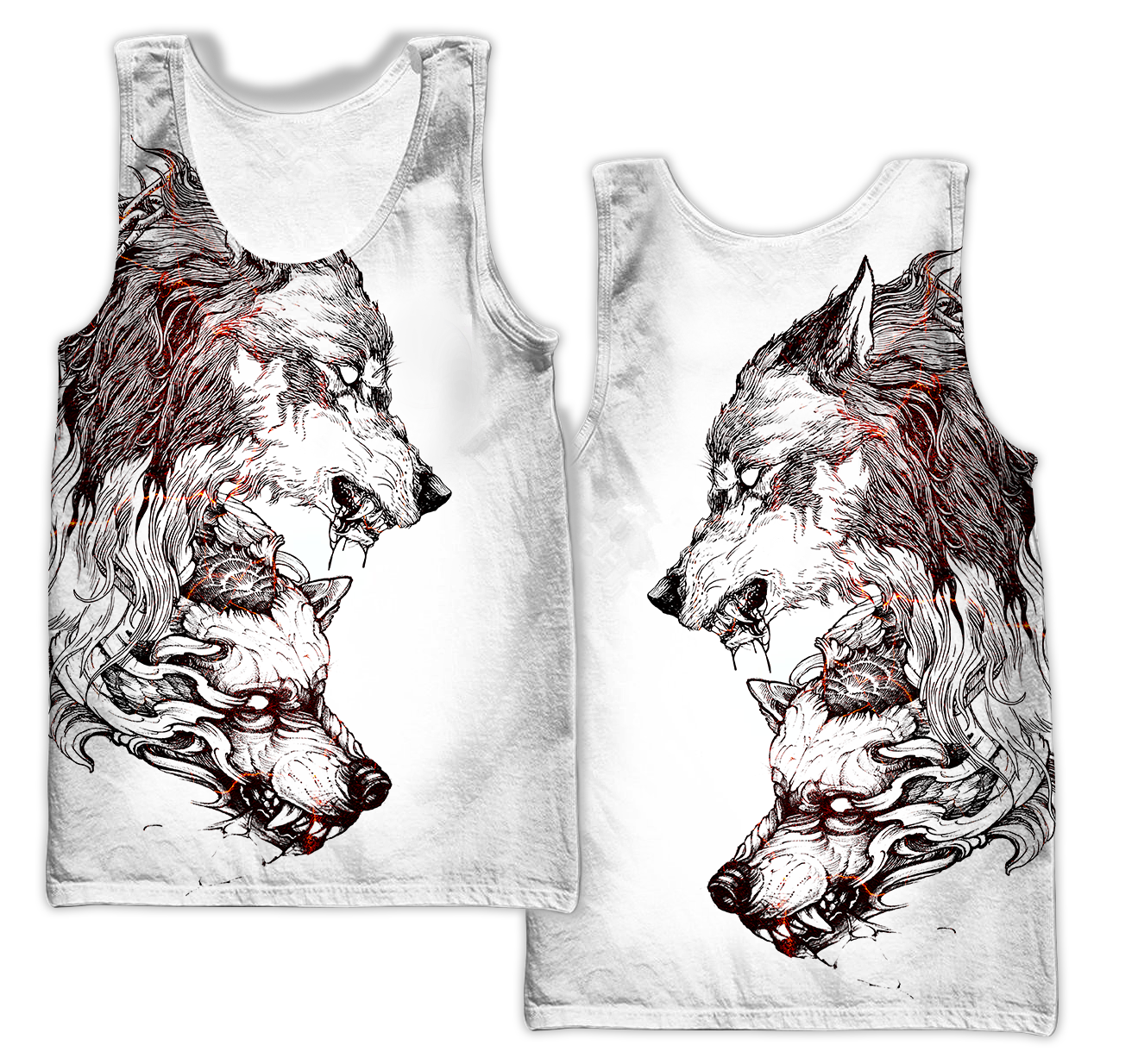 Tattoo Wolf Hoodie T Shirt For Men and Women HAC290502-NM