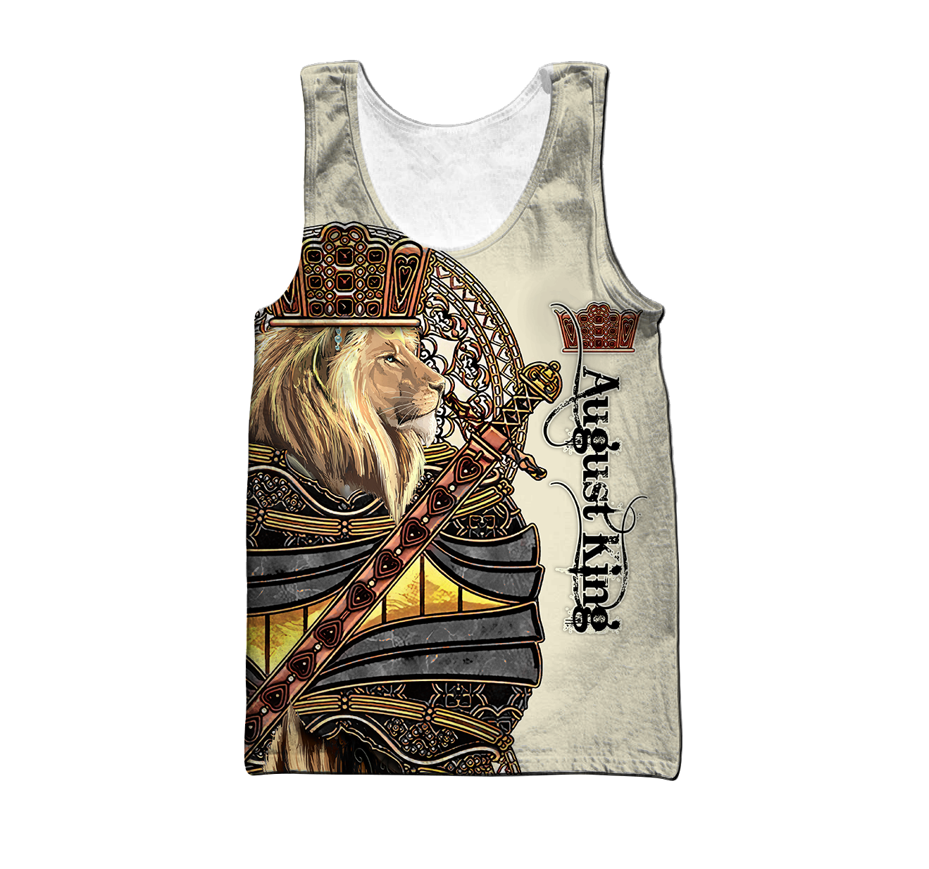 August Black King Lion 3D All Over Printed Shirts For Men and Women