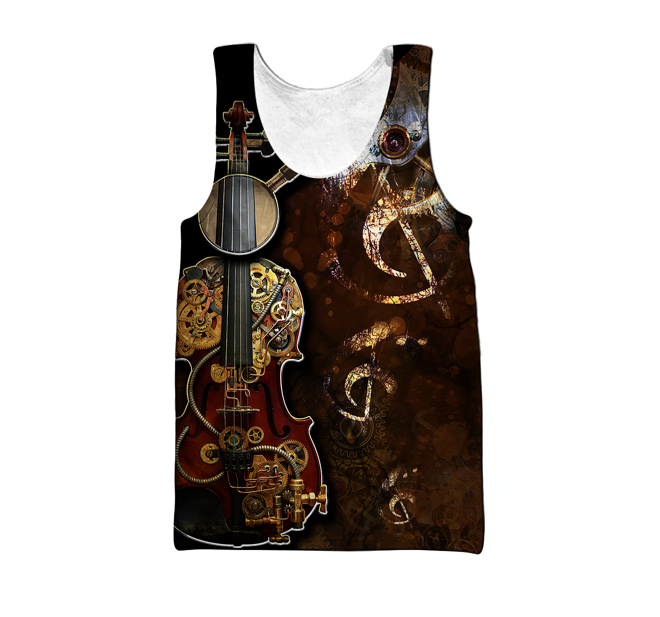 Steampunk Violin Mechanic All Over Printed Hoodie For Men and Women TN