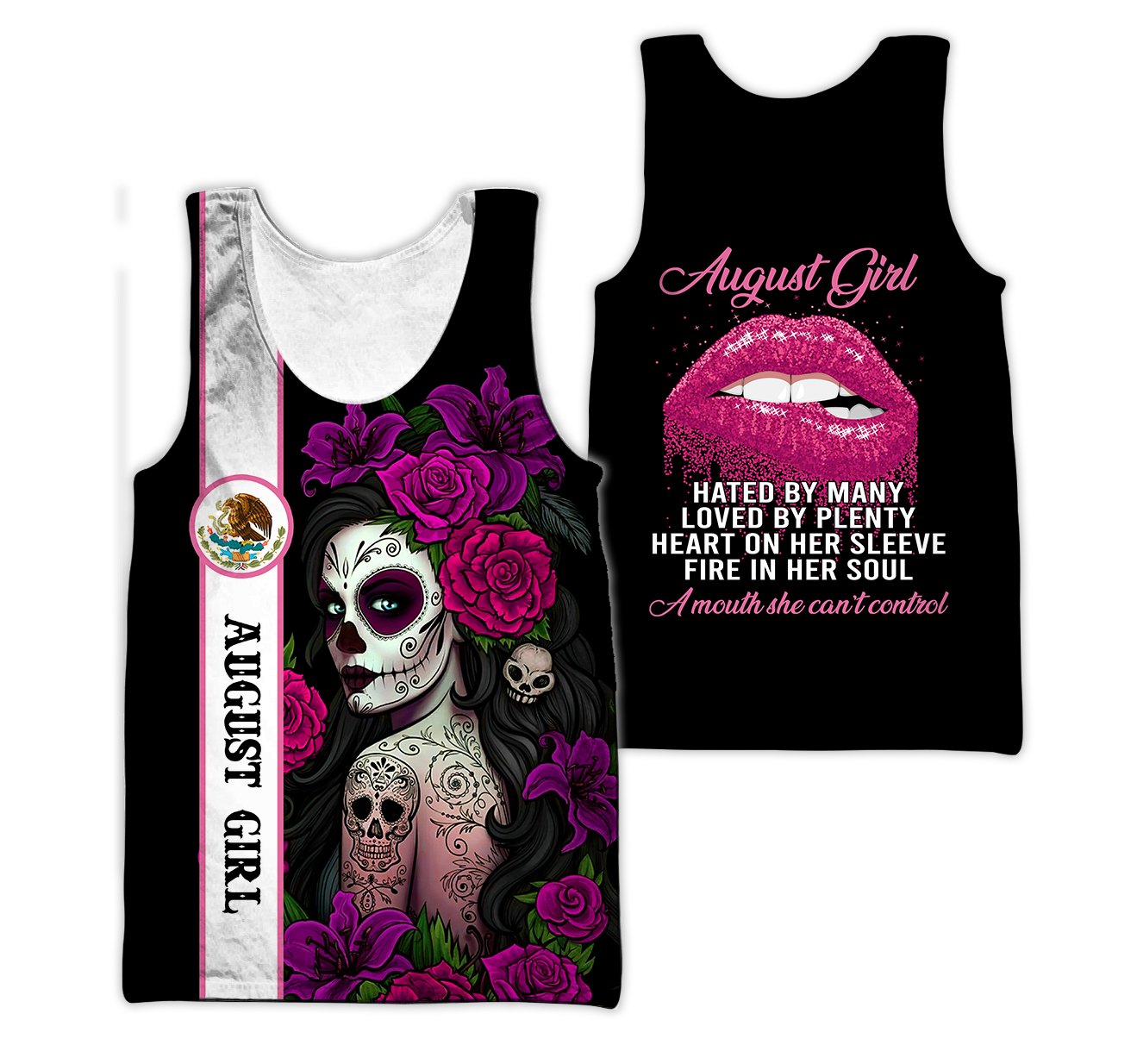 August Girl Customize Name 3D All Over Printed Shirts For Women MH10112008