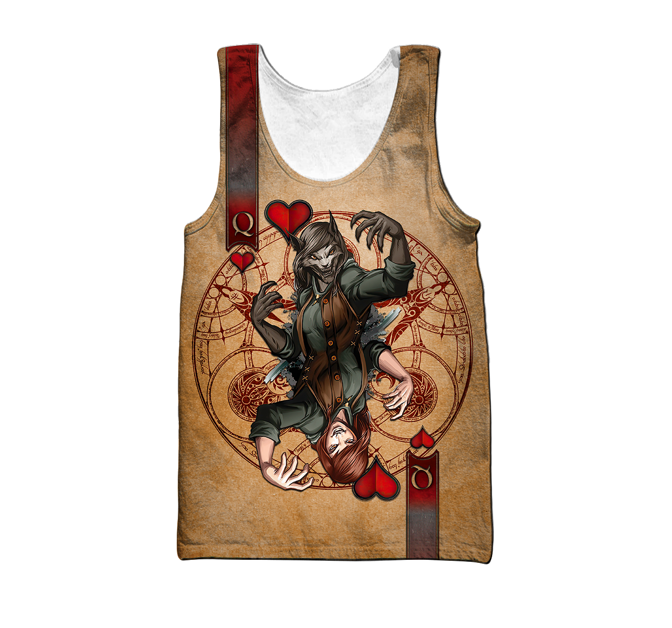 Wolf Poker All Over Printed Unisex Deluxe Hoodie ML