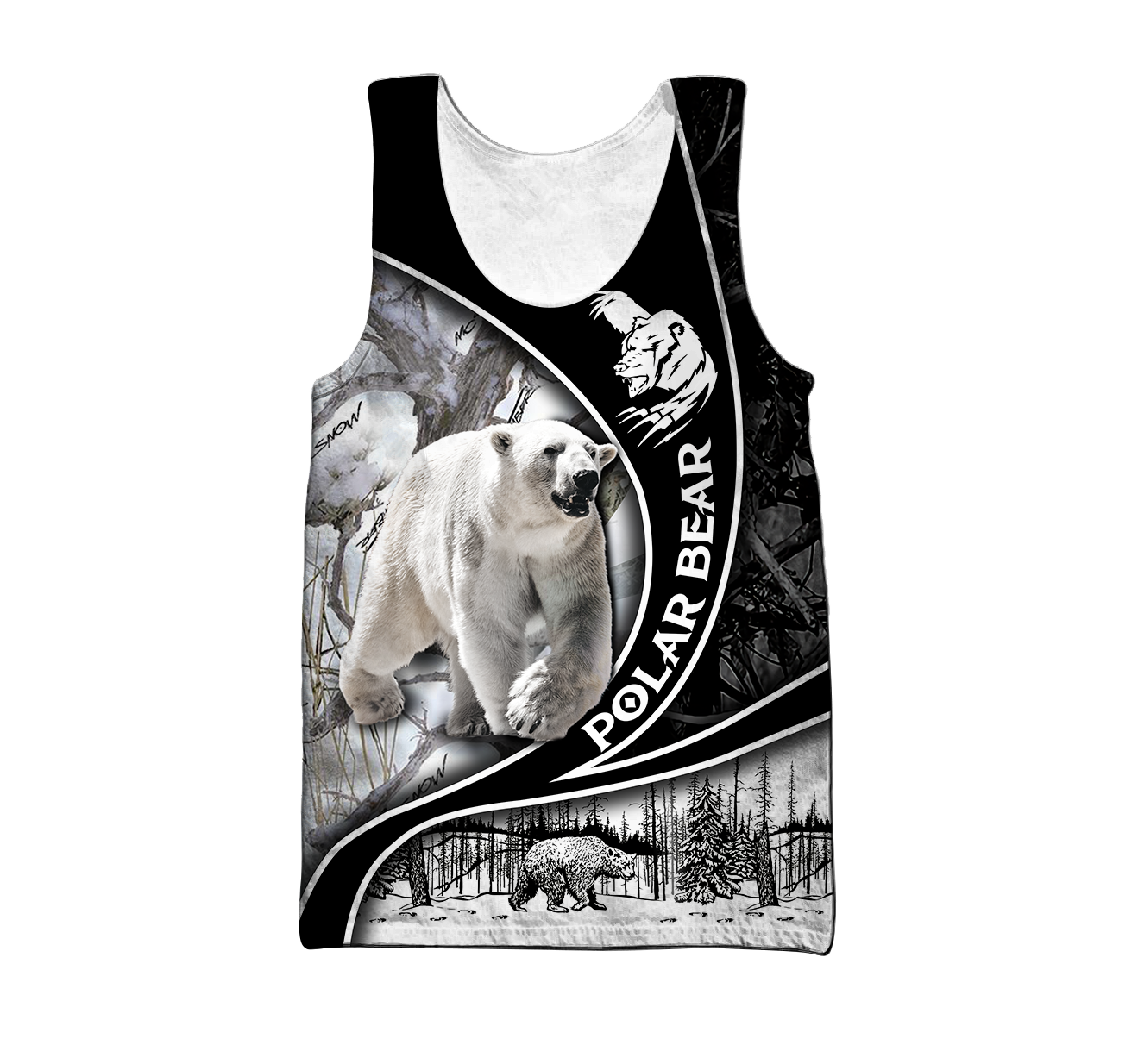 All Over Printed Polar Bear Hoodie VP03102001-MEI