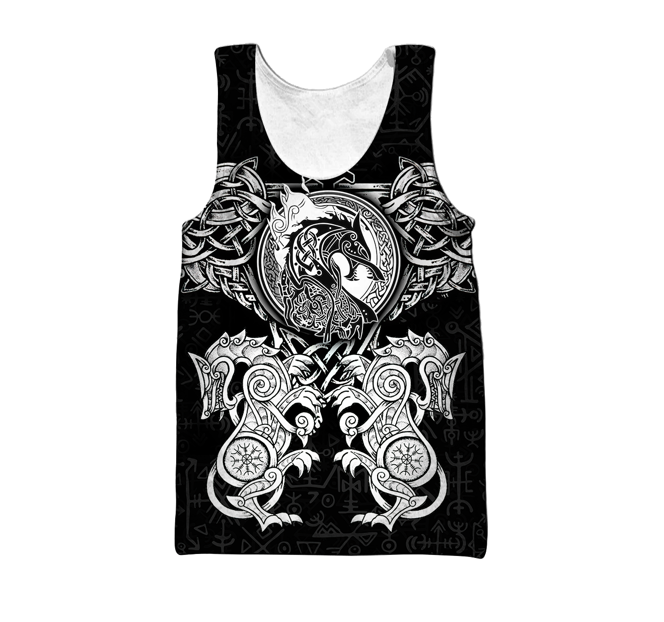 All Over Printed Viking Wolf Hoodie HTT23092001-MEI