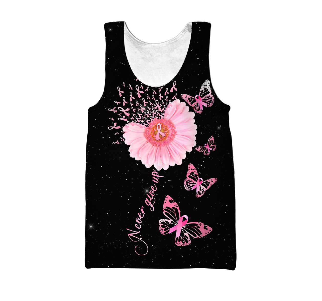 Breast Cancer-Never Give Up  3D All Over Printed Shirts For Men and Women DQB07212008