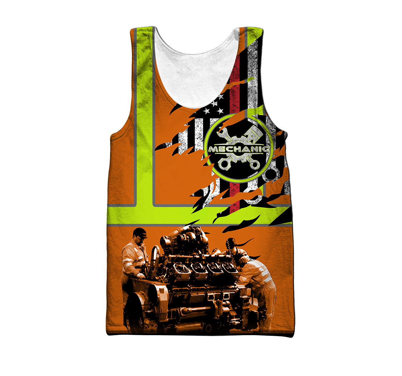 All Over Printed Mechanic Hoodie For Men and Women TN