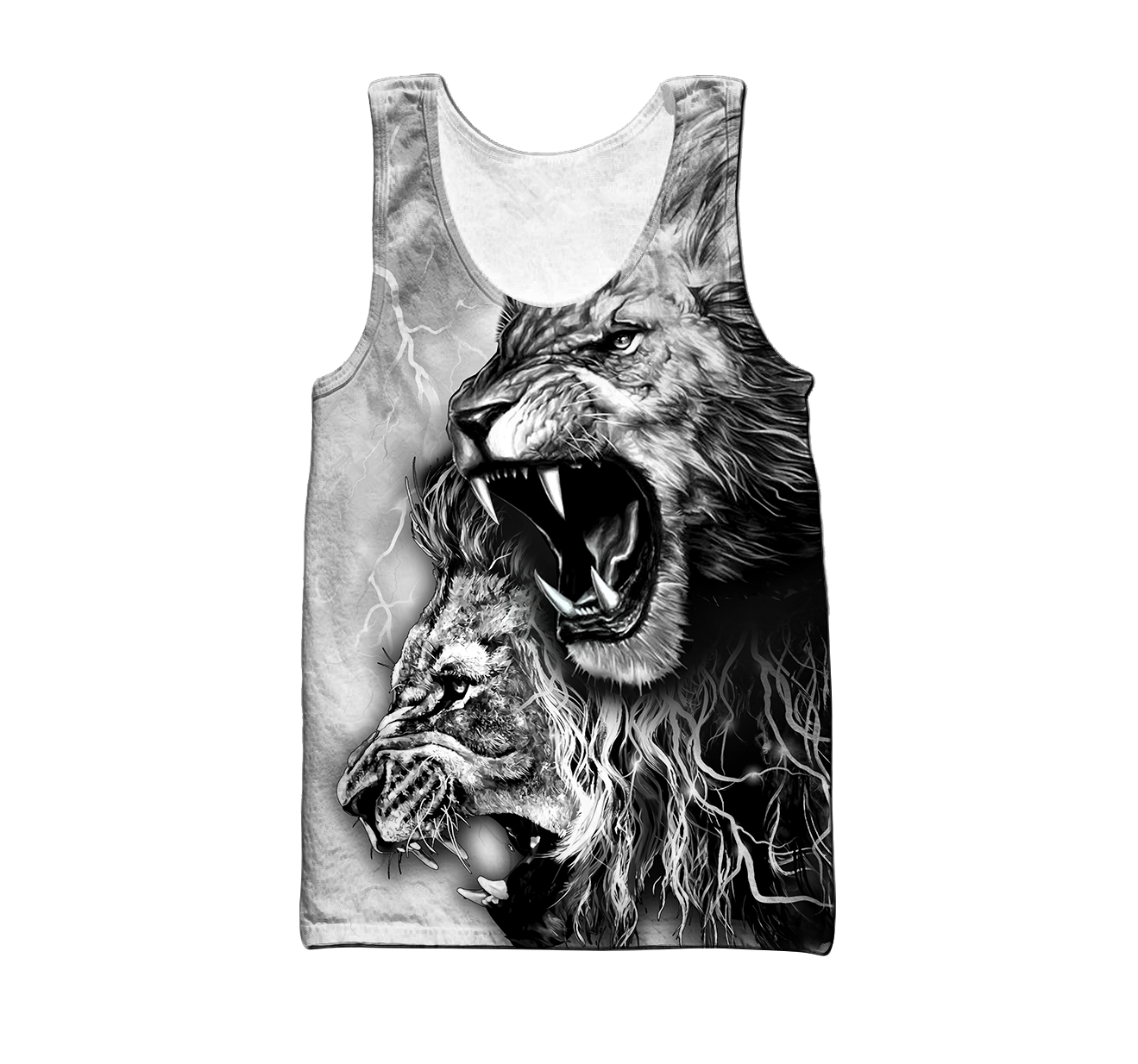 White Lion Tattoo 3D All Over Printed Shirt for Men and Women