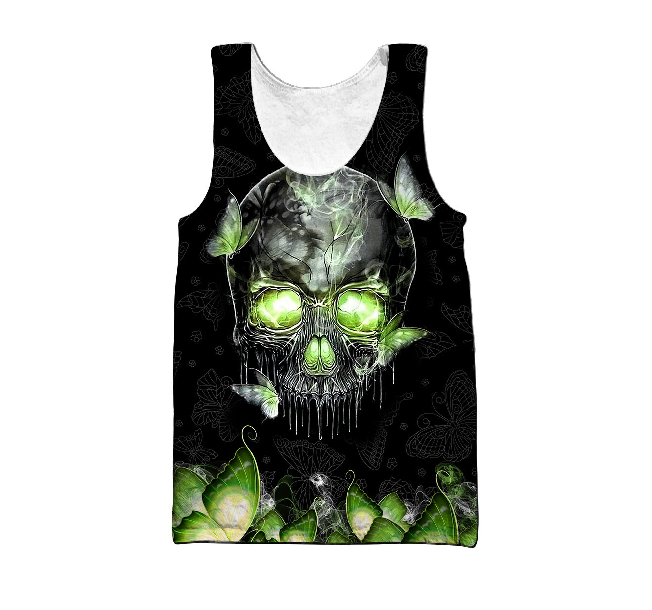 Butterfly Love Skull red 3D all over printed for man and women QB06152001