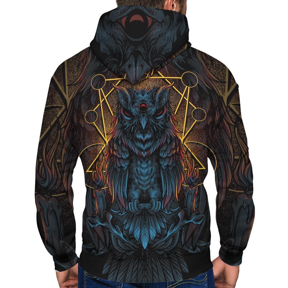 Three Eyed Owl Hoodie HC1403 - Amaze Style™-Apparel