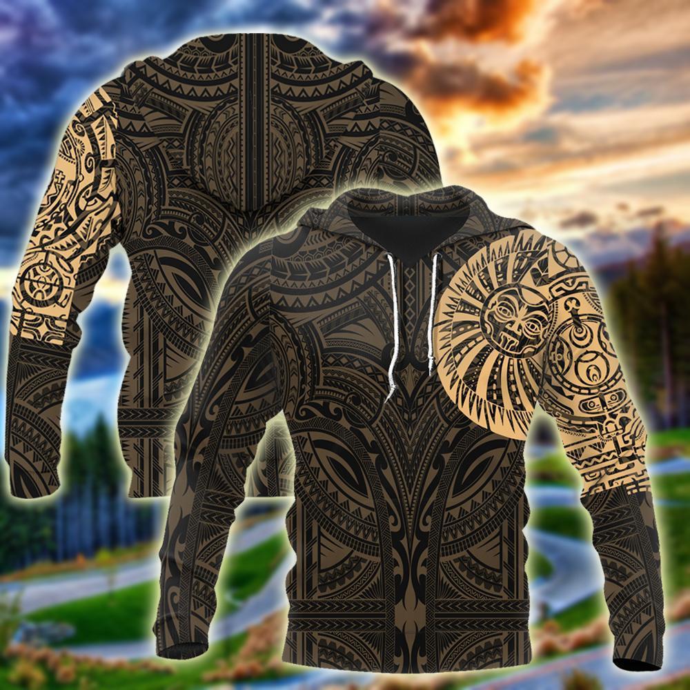 Tiki Ancestors All Over Hoodie HC2402 - Amaze Style™-Apparel