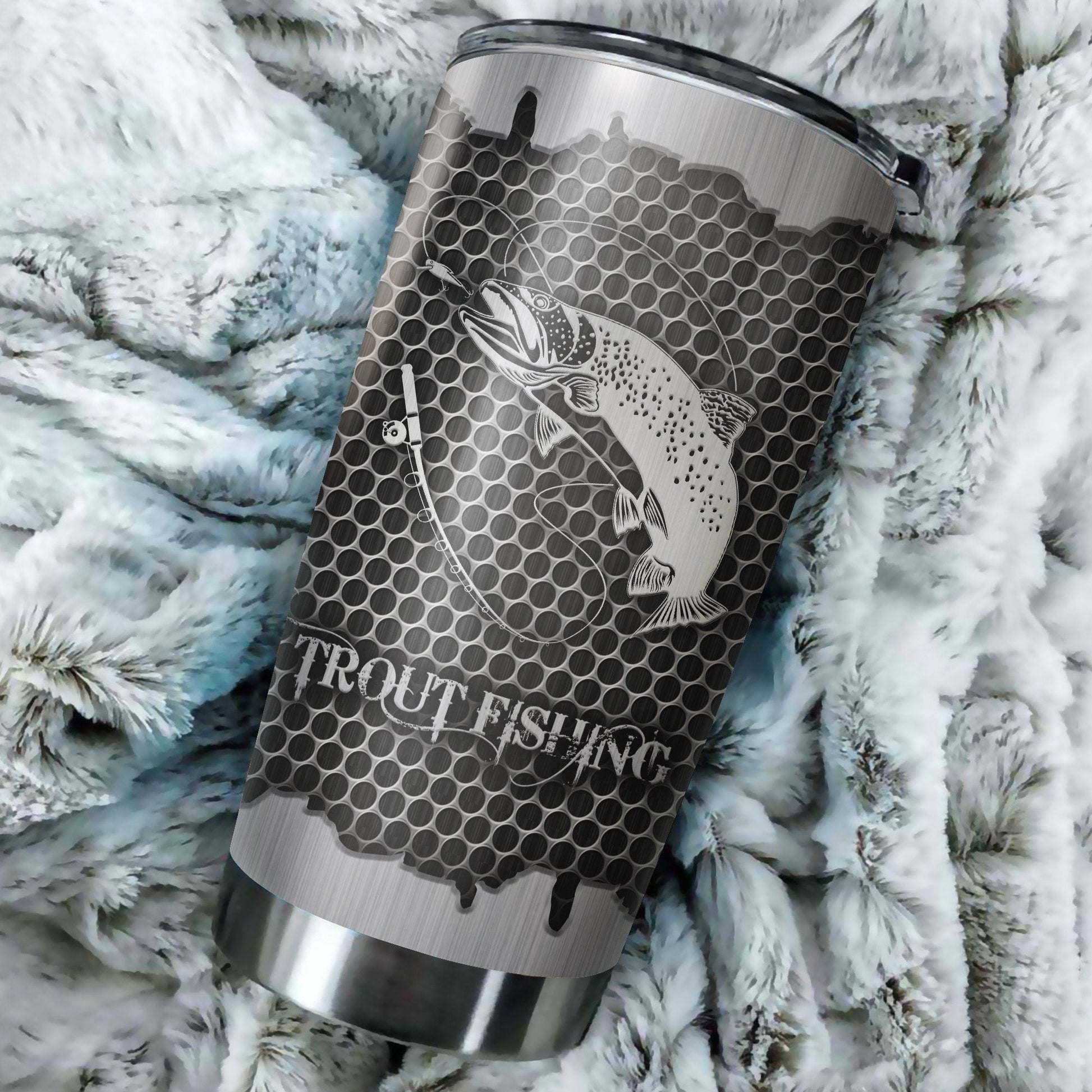 Trout Fishing Metal Stainless Steel Tumbler 20 Oz HC27511 - Amaze Style™-Tumbler