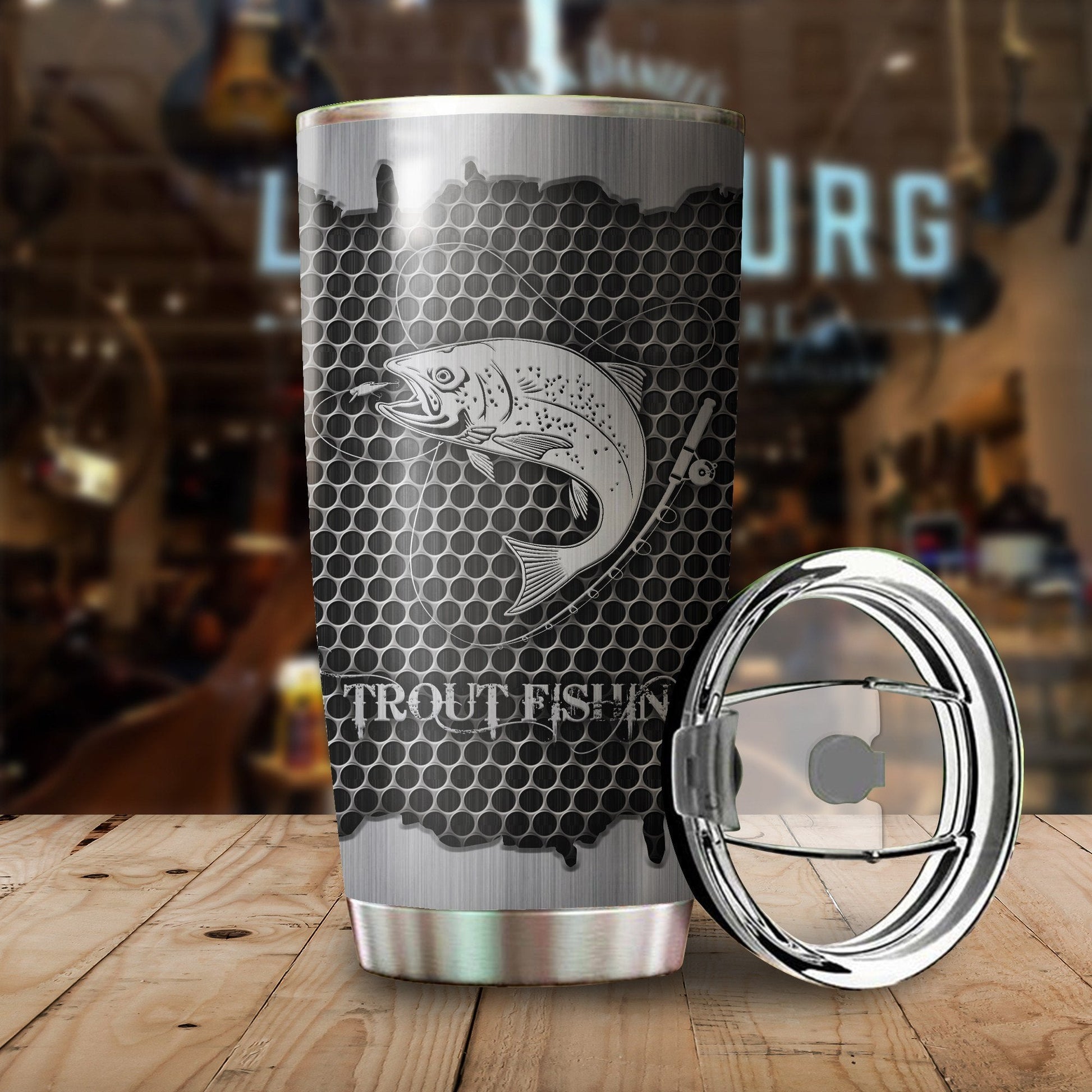 Trout Fishing Metal Stainless Steel Tumbler 20 Oz HC27507 - Amaze Style™-Tumbler