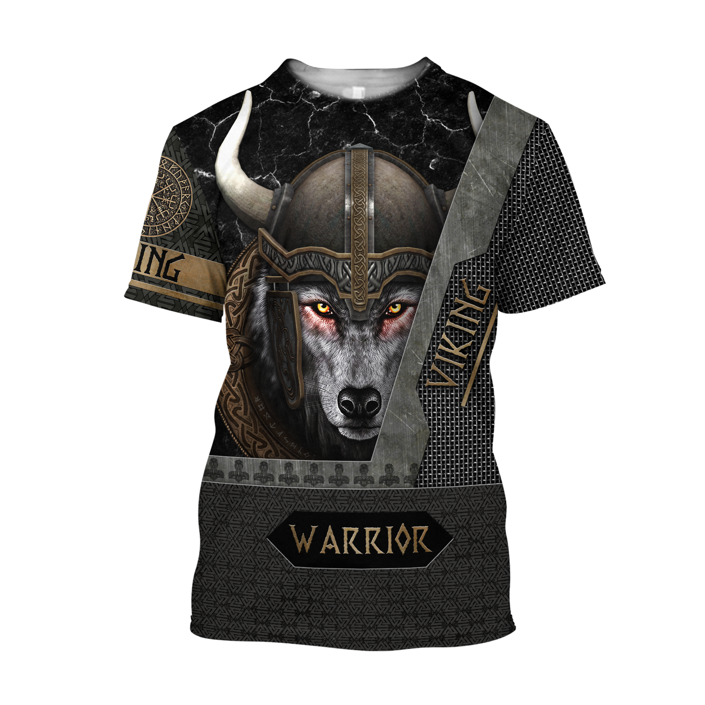 3D Viking Wolf Warrior Over Printed Hoodie for Men and Women