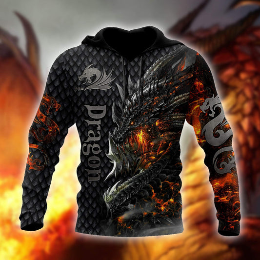 Amazing Fire Dragon Hoodie For Men And Women MEI
