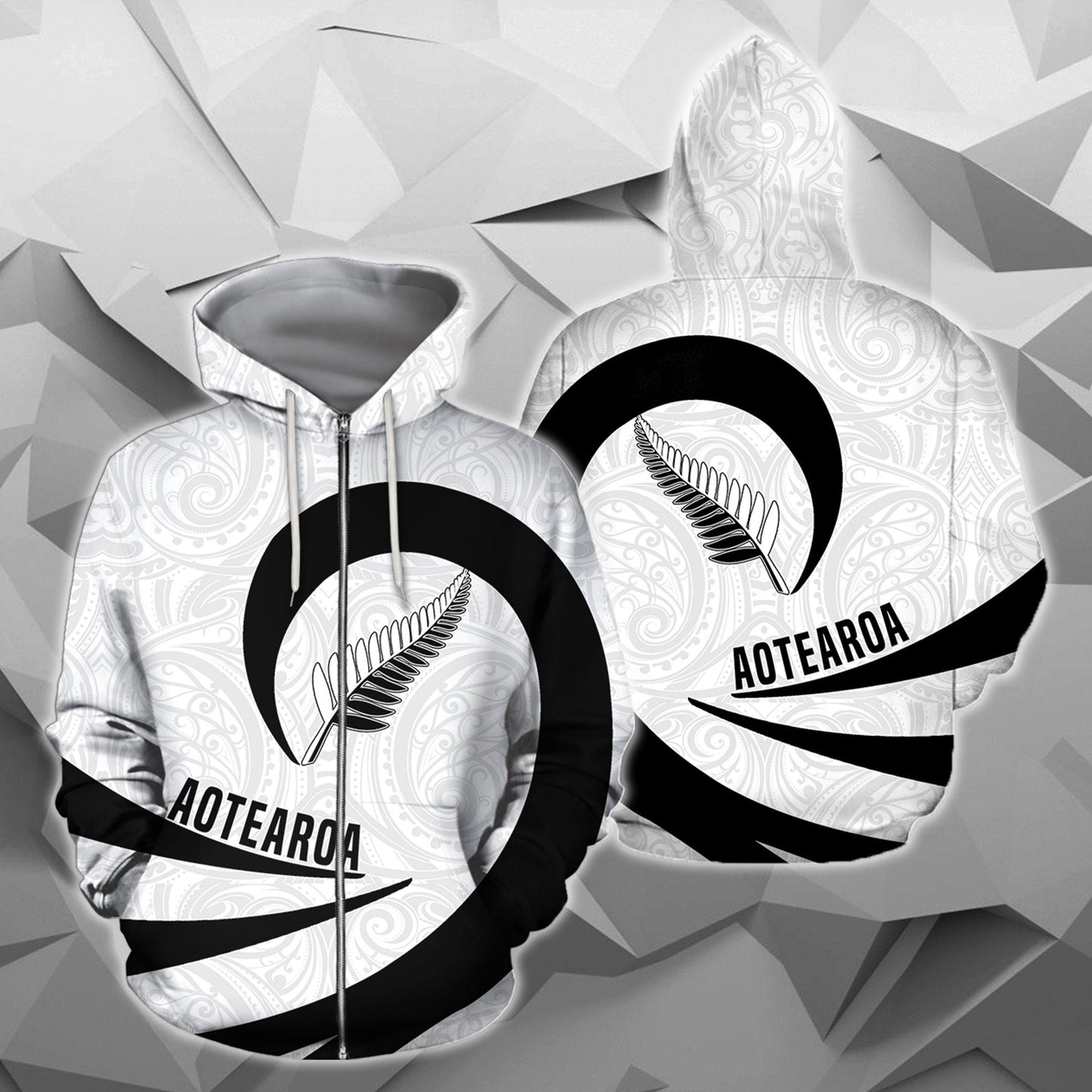 Aotearoa Hoodie Silver Fern Roll Into My Heart PL03 - Amaze Style™-Apparel