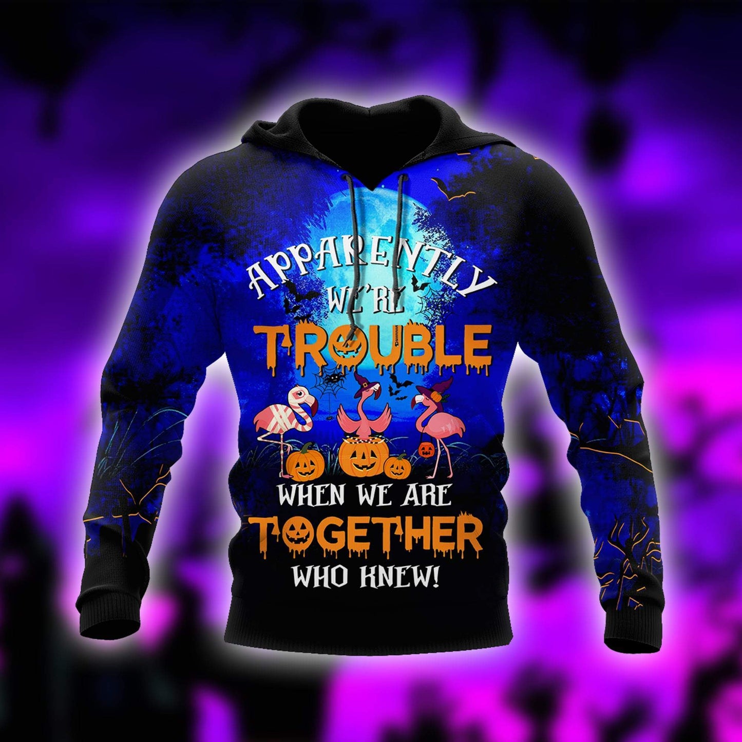 Unisex All Over Printed Halloween Flamingo Shirts MEI