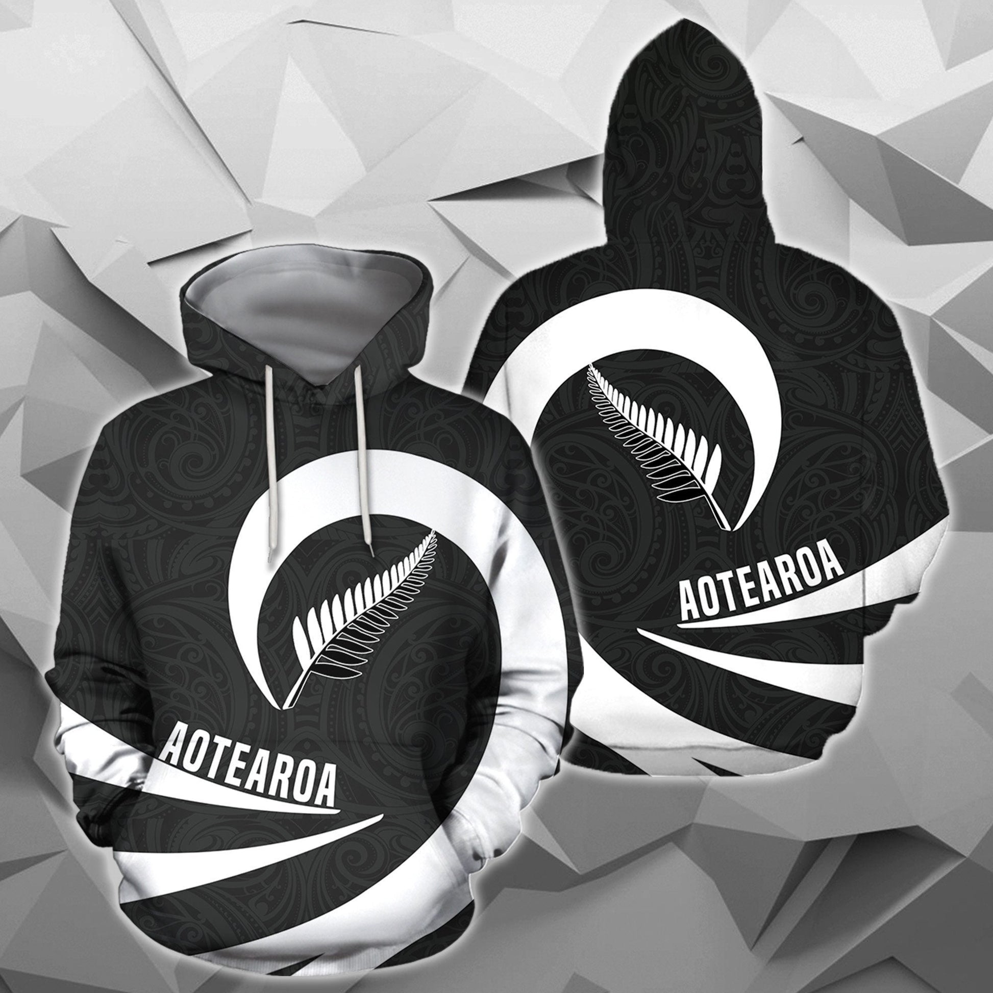 Aotearoa Hoodie Silver Fern Roll Into My Heart PL 01 - Amaze Style™-Apparel