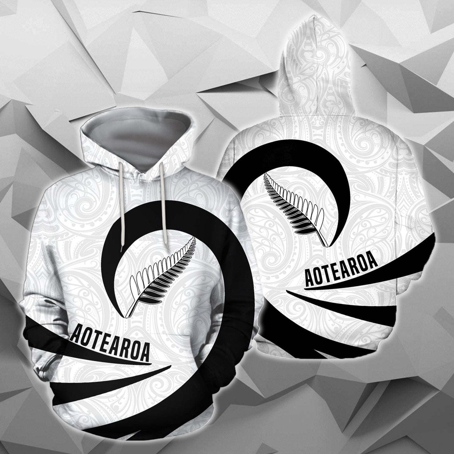 Aotearoa Hoodie Silver Fern Roll Into My Heart PL03 - Amaze Style™-Apparel