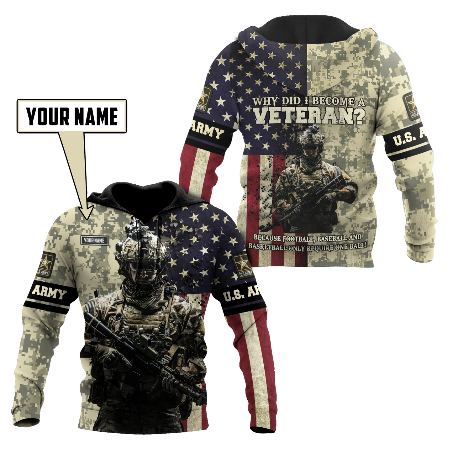 US Army Veteran 3D All Over Printed Shirts For Men and Women DQB16102001ST