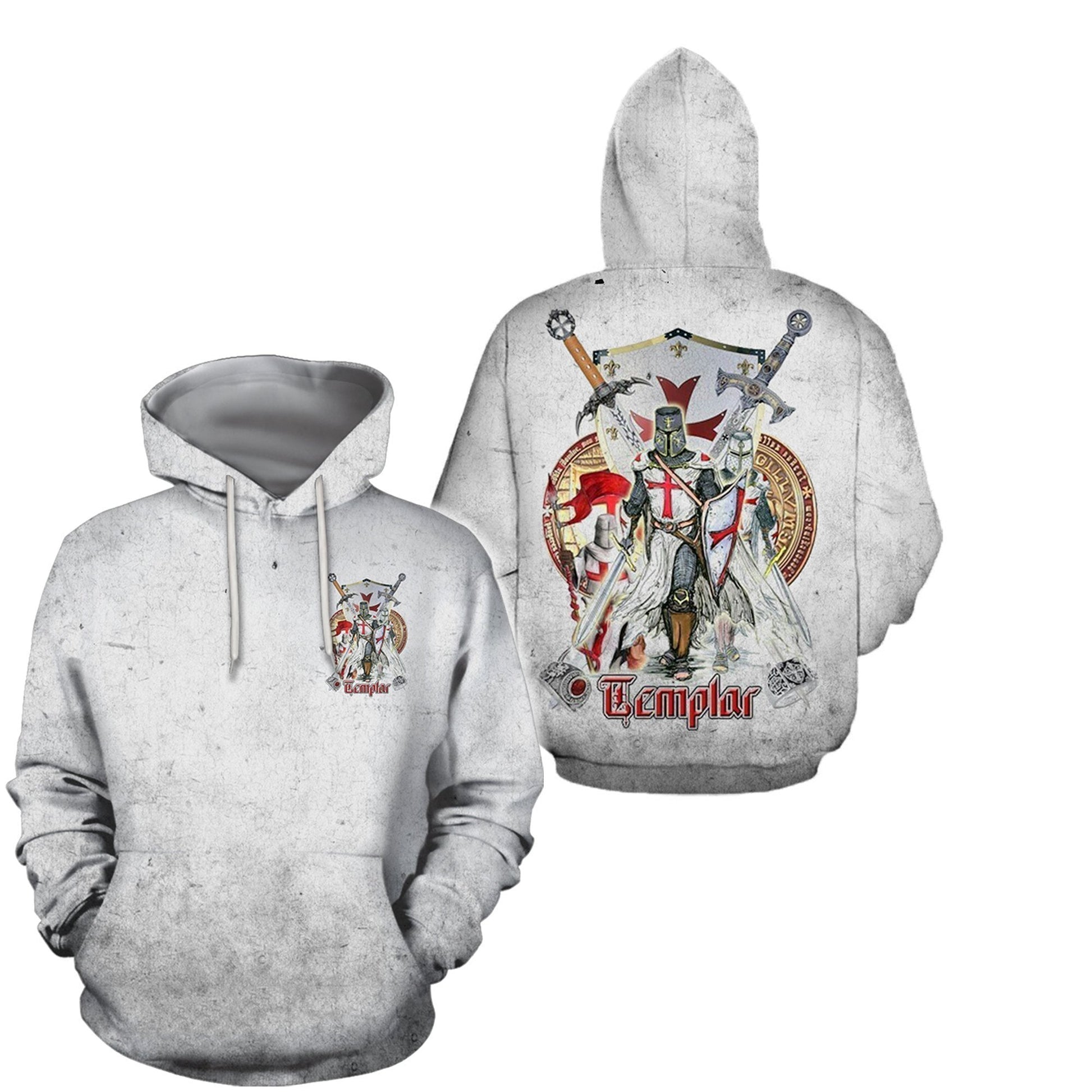 3D All Over Printed Knight Templar Art - Amaze Style™-Apparel