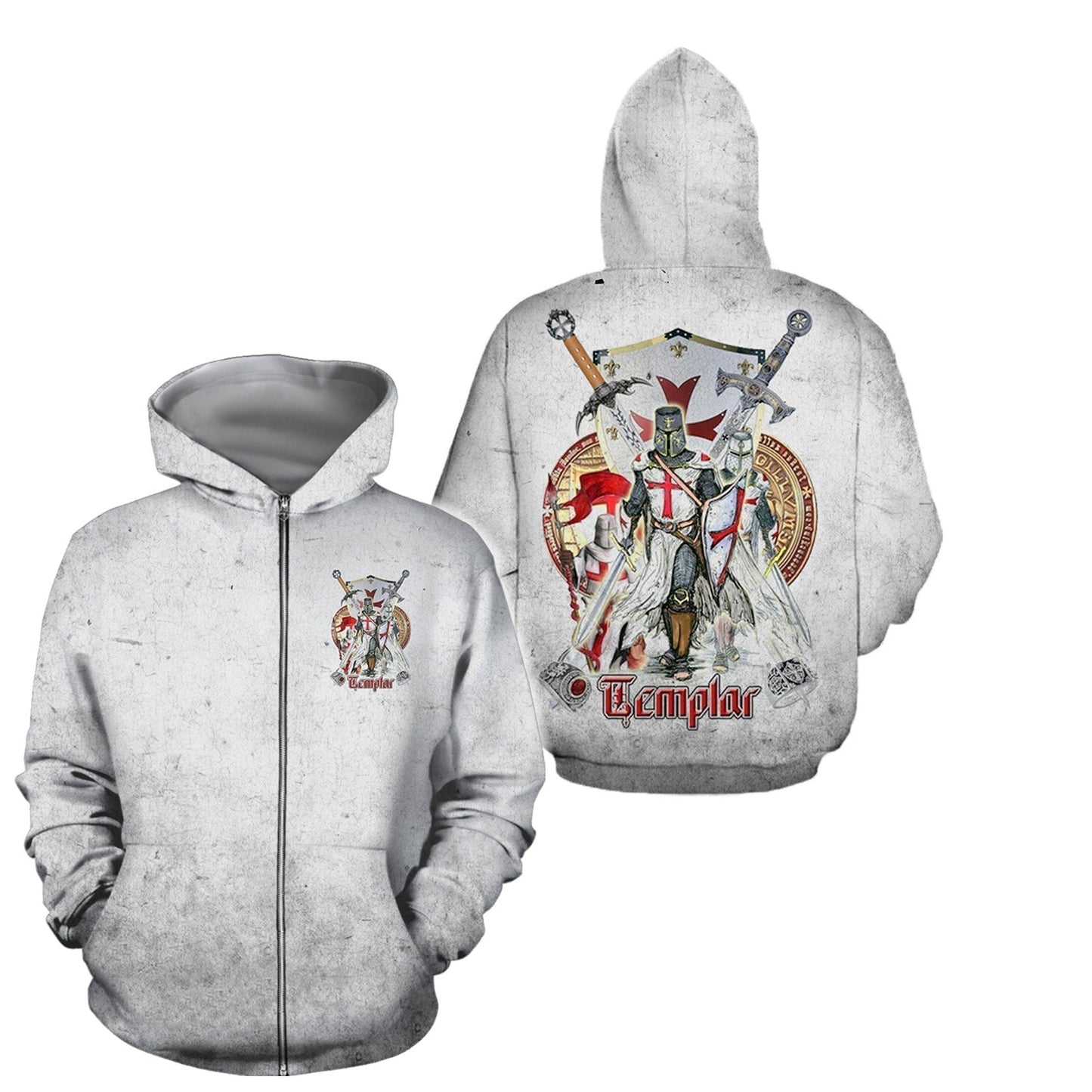 3D All Over Printed Knight Templar Art - Amaze Style™-Apparel