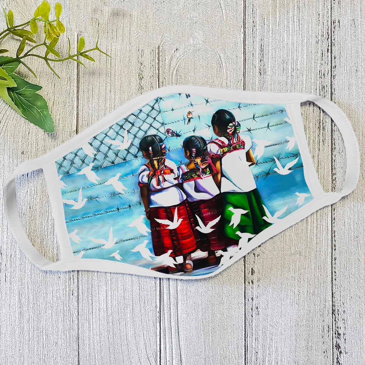 African Culture Face Mask White ML