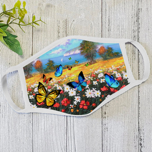 Butterfly Face Mask White ML