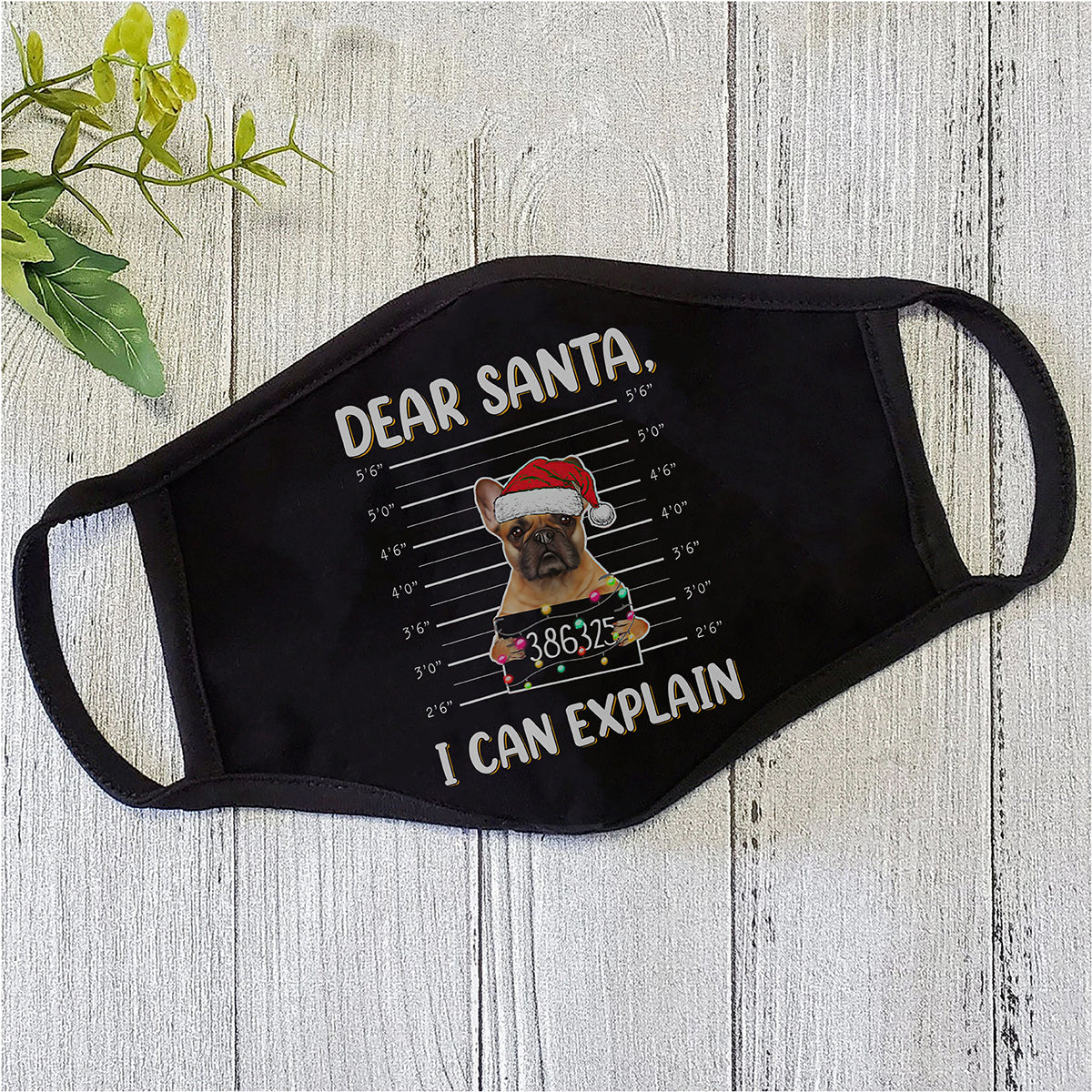 Cute Pug Dear Santa I Can Explain Face Mask TN