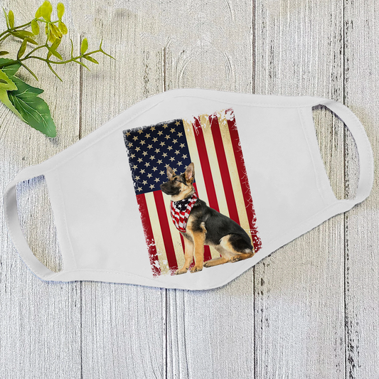 German Shepherd Police Dog Mask Polyblend Face Mask DL