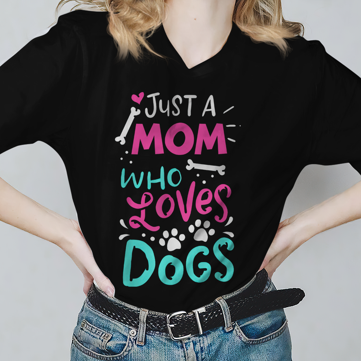 Dog T-shirt Just A Mom Who Loves Dog TH