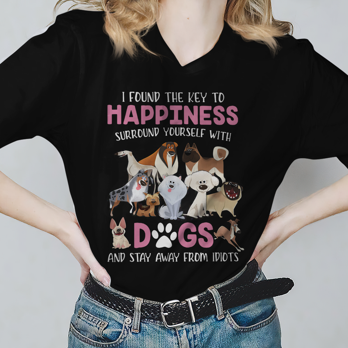 Dog T-shirt The Key To Happiness TH