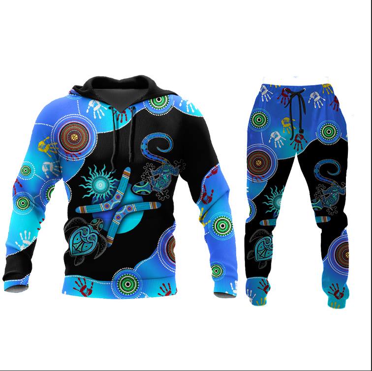 Aboriginal Naidoc Week 2021 Blue Combo Hoodie And Sweatpant