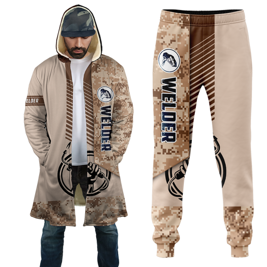 Tmarc Tee Premium Welder 3D Printed Combo Zip Cloak & Sweatpant Welding For Winter