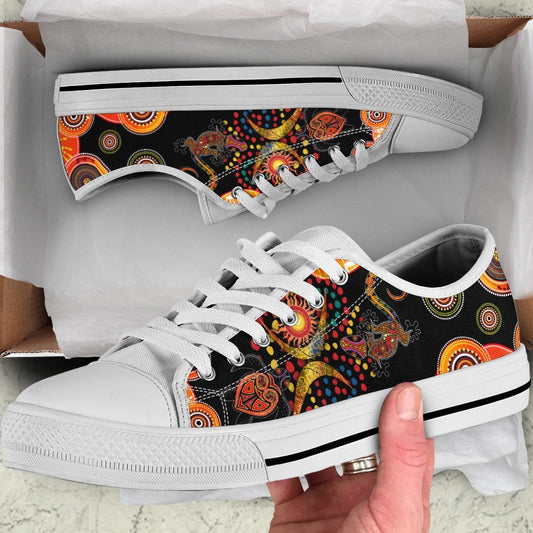Aboriginal shoes Naidoc Week 2021 Turtle Lizard Low Top Shoes