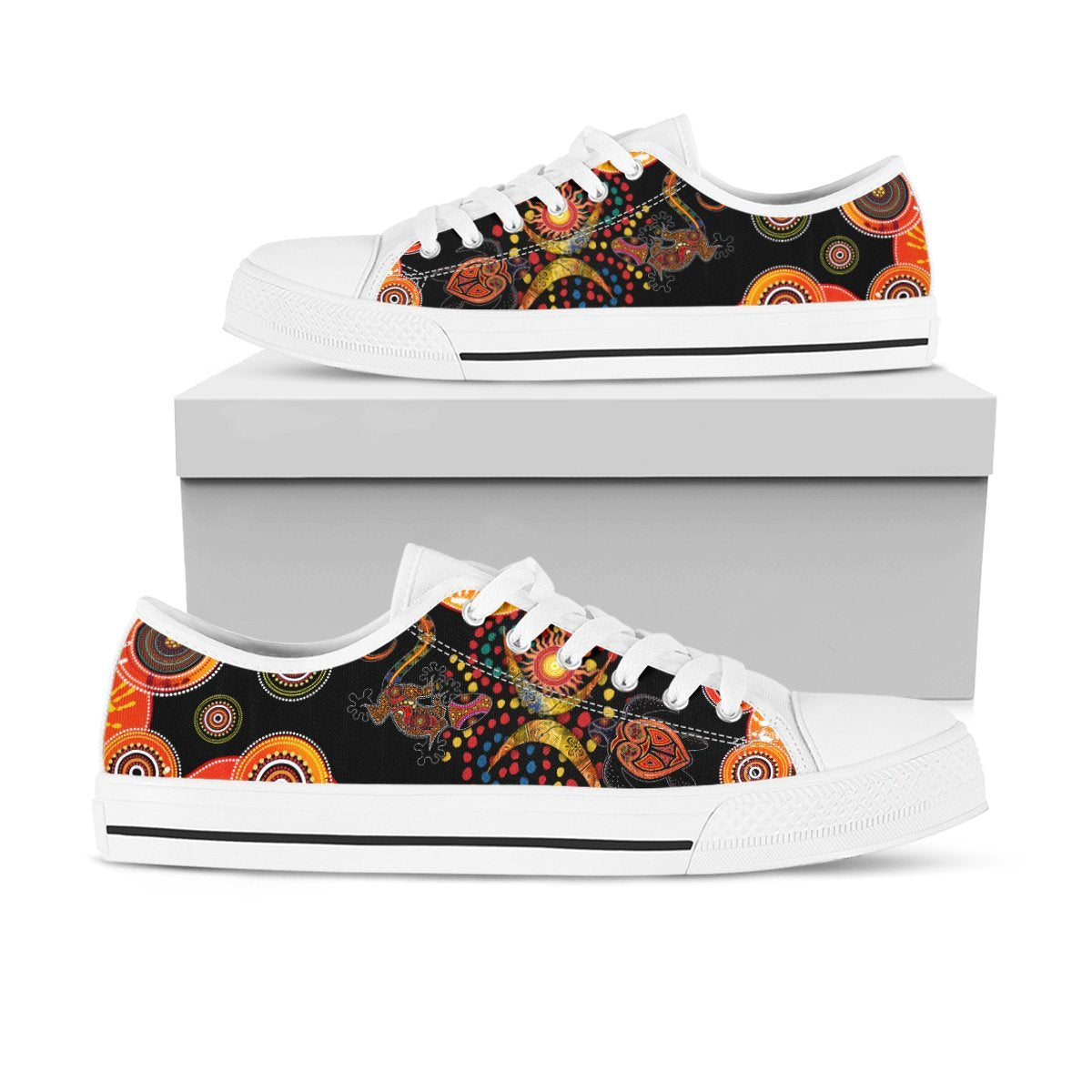 Aboriginal shoes Naidoc Week 2021 Turtle Lizard Low Top Shoes